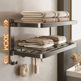 Вешалка для полотенец, вешалка для хранения туалетной комнаты без перфорации, встроенная вешалка для одежды в ванной комнате, полка для хранения унитаза, вешалка для полотенец в ванной комнате