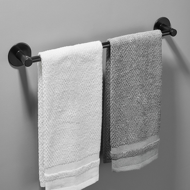 Punch-free bathroom single rod towel rack space aluminum toilet bath towel rack toilet towel rack washroom towel hanger bathroom shelf