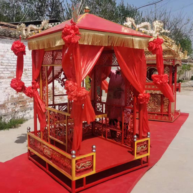 中式婚礼的铁艺轻便之道:明制步撵与汉唐龙椅-花轿-淘宝百科网