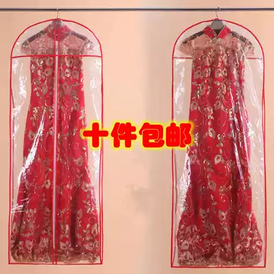 Wedding dress cheongsam available dust cover plastic transparent film dust bag wedding photography shop wedding cover