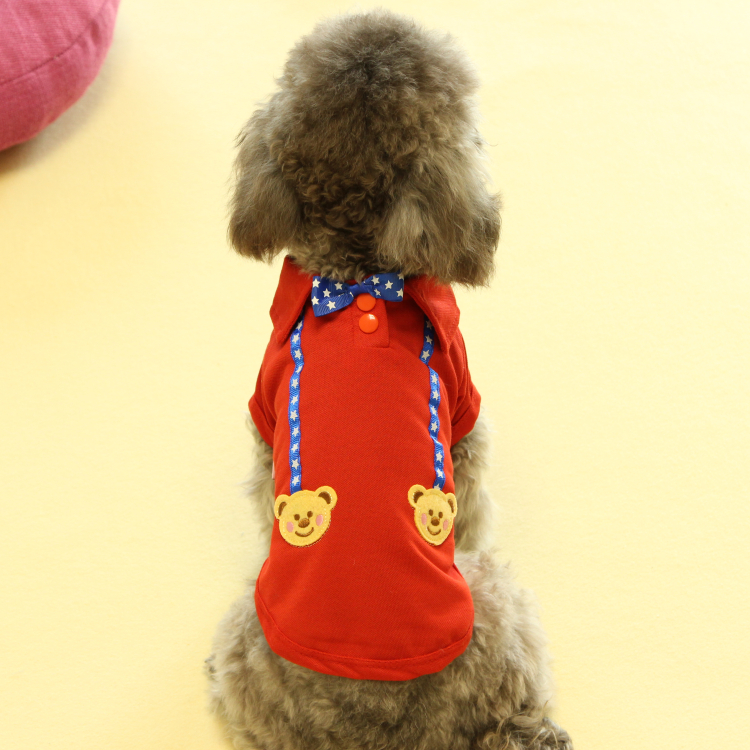 Wassby bear dog POLO áo quần áo thú cưng quần áo mùa xuân và mùa hè hơn gấu Teddy quần áo chó con mùa xuân và quần áo mùa hè - Quần áo & phụ kiện thú cưng áo con chó