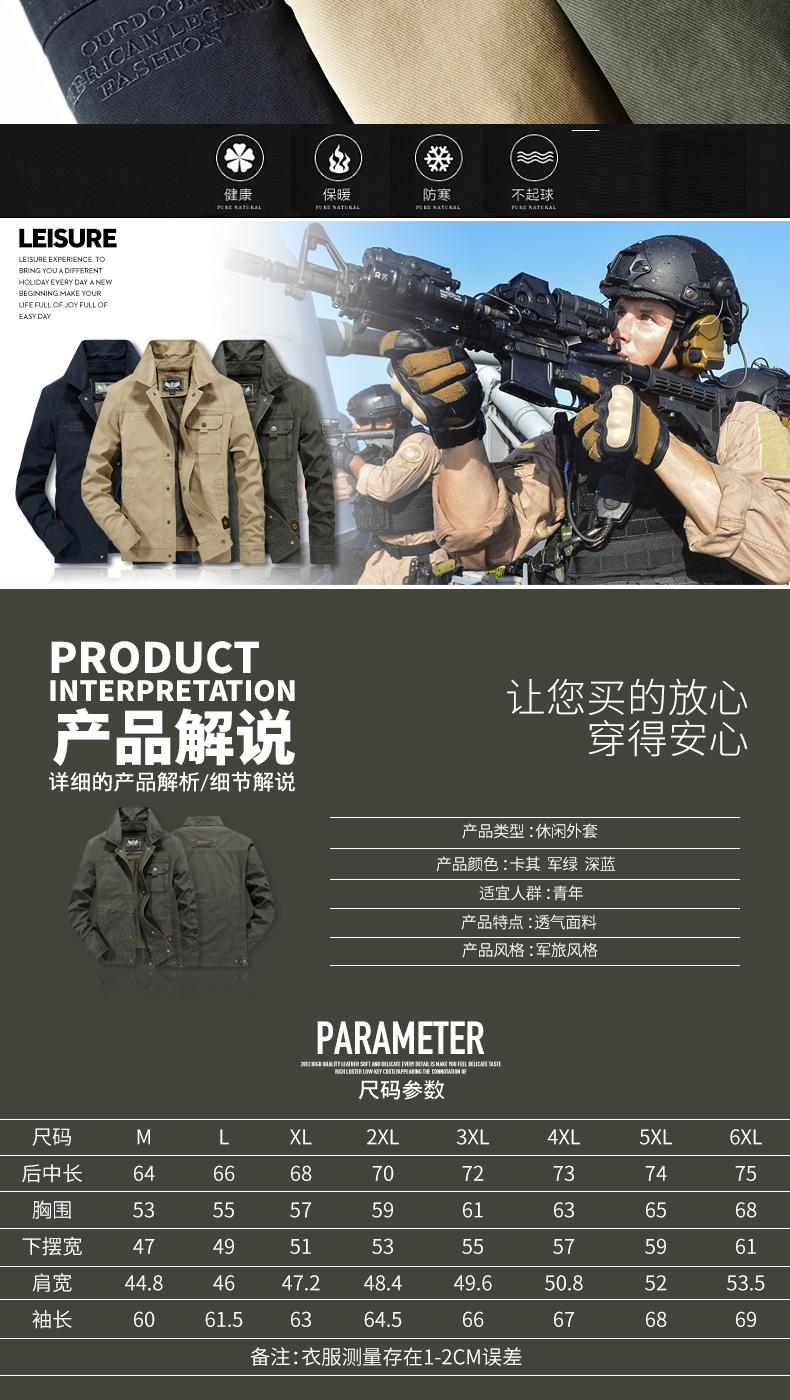 Blouson homme NIANJEEP    manches longues en Coton - Ref 3116119 Image 8