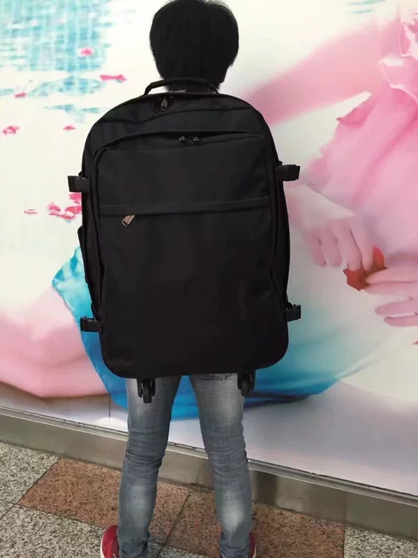 Mới vai xe đẩy túi ba lô công suất lớn không thấm nước túi duffel phổ bánh xe túi du lịch túi lên máy bay