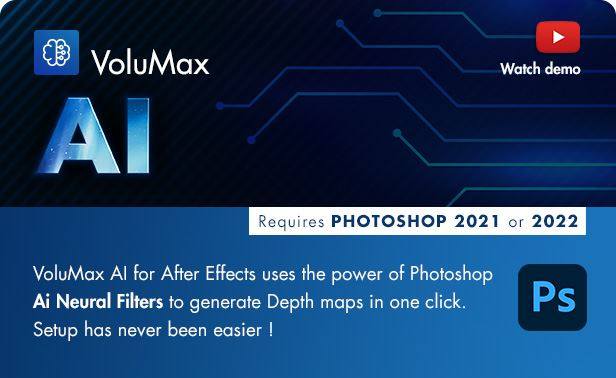 AE模板-风景人像图片转3D效果摄像机推拉旋转景深动画 VoluMax Pro V7