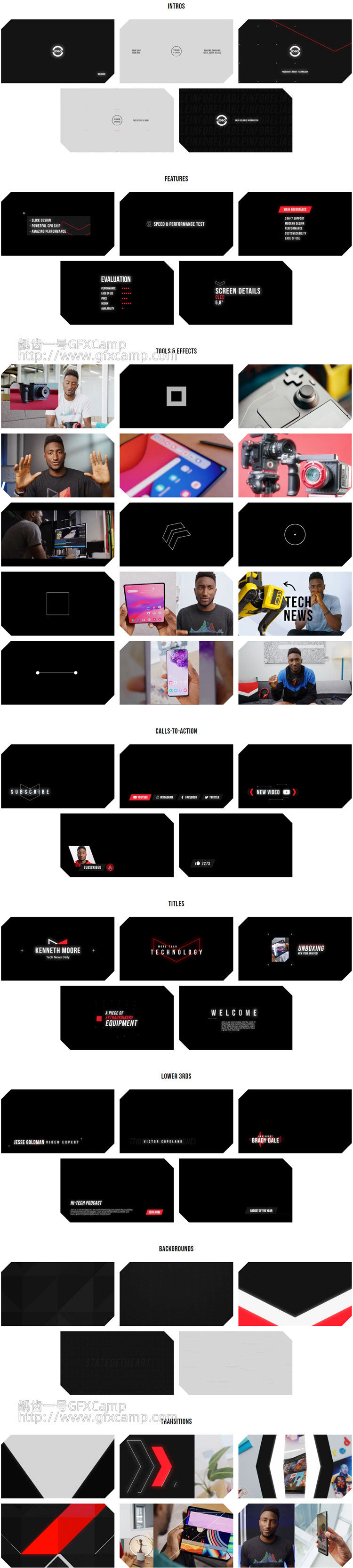 FCPX插件-网络短视频包装文字标题字幕条视频聚焦遮幅转场预设 MKBHD