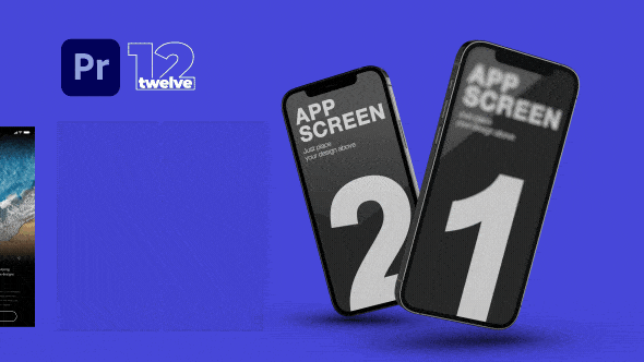 AE模板+PR脚本预设-手机APP宣传展示场景动画片头