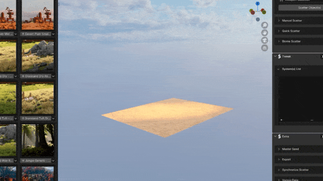 Blender低多边形卡通自然植物花朵树木冰川3D模型资产预设