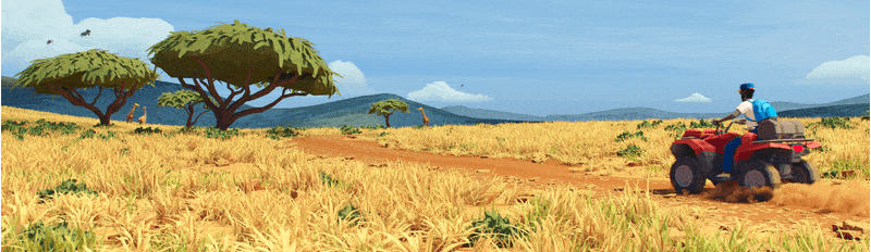 Blender低多边形卡通自然植物花朵树木冰川3D模型资产预设