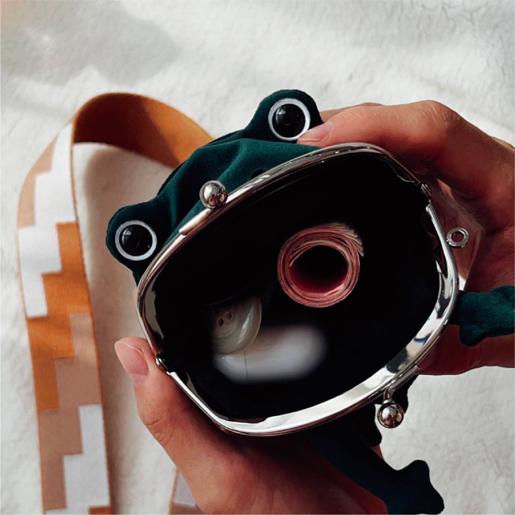 仙人自制】原创青蛙钱包白色条布定制款｜丑萌界天花板！学生党零钱收纳神器实测-动漫背包-淘宝好物网