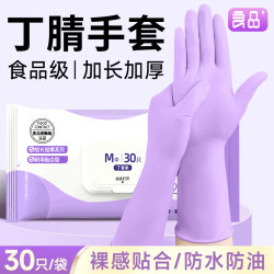 Food Grade Nitrile Gloves Household Cleaning Disposable Kitchen Dish Washing Durable Latex Rubber Long Laundry Brush Bowl