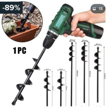 Ground drill matching charging hand-electric drill auger drill bit garden planting vegetables flowers and grass drill soil pit drill bit