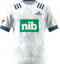 2021 New Zealand Blues Rugby Suit White Away Jersey Polyester Breathable Speed Dry
