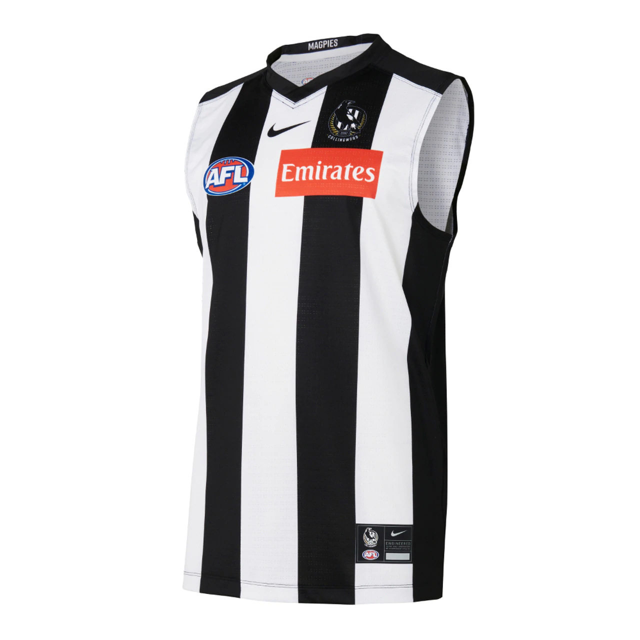 2021AFL Magpies football uniform polyester fiber breathable quick-drying vest jersey rugby jersey