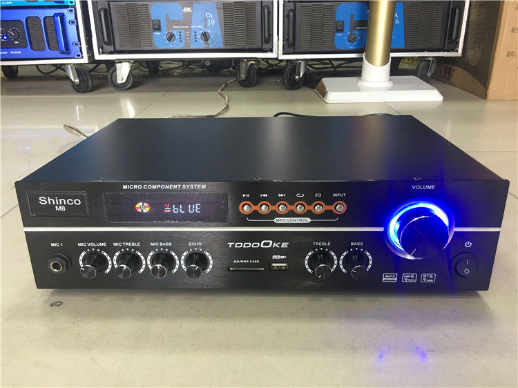 M8 card package power amplifier family Bluetooth usb radio power amplifier KTV bar power amplifier meeting room fixed resistance power amplifier