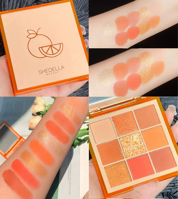 2025 Orange Eyeshadow Palette Orange-Toned Eyeshadow Pumpkin Color Orange Soda Orange ins Super Popular Affordable Shimmer