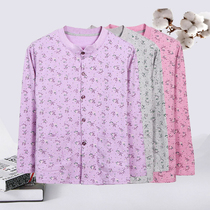 Middle-aged and elderly cardigan autumn clothes female cotton old underwear old men long sleeve pajamas old grandmother single coat