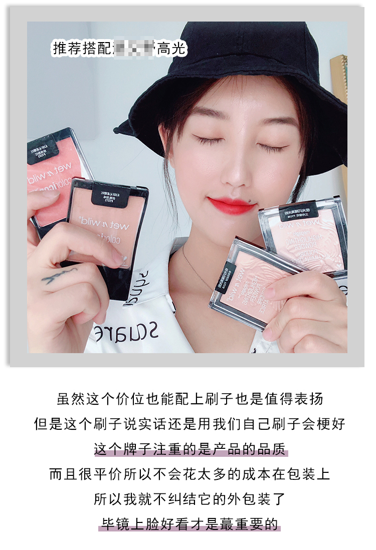 Không có lỗ chân lông, màu sắc, và dịch vụ lâu dài. M country wet n wild charm, đơn sắc, đỏ mặt, trắng - Blush / Cochineal phấn má sivanna