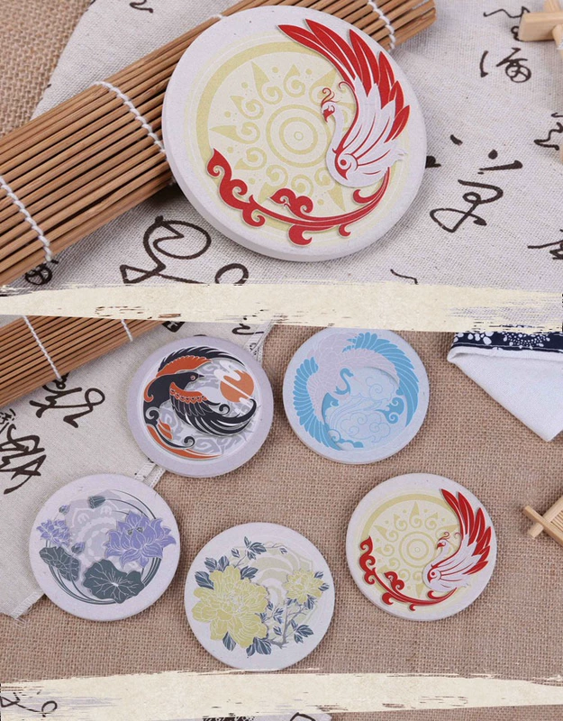 Magic Dao Master Phiên bản chính thức Hoạt hình gốm Coaster Wei Wulan Blue Quên Anime ngoại vi - Carton / Hoạt hình liên quan sticker mèo cute