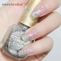 Sweetcolor nail oil lady without color lasting inalienable colours waterproof colourful free baked silver big bright pieces transparent