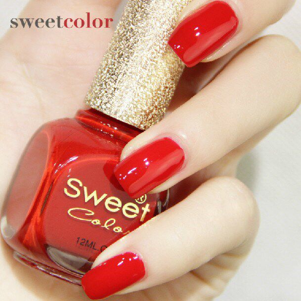 SweetColor nail polish big red non-toxic long-lasting non-fading non-tearable environmentally friendly waterproof quick-drying wine red