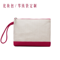 Canvas change mobile phone bag female clutch student wild cosmetic bag blank mini small change bag custom logo