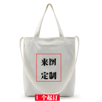 DIY to map customization to do photo text one shoulder canvas bag portable environmental protection portable oblique cross bag personality customization
