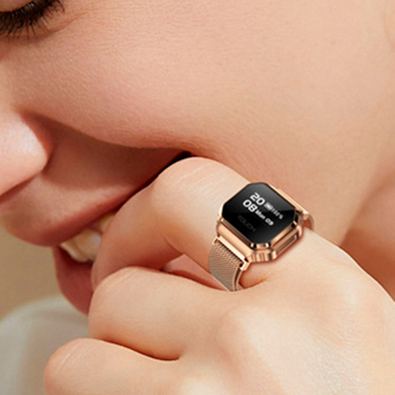 Smart Ring Watch with Oled Screen, Heart Rate, Blood Oxygen, Sleep Health Monitoring, Pedometer, Exercise, Couple Interaction Wristband