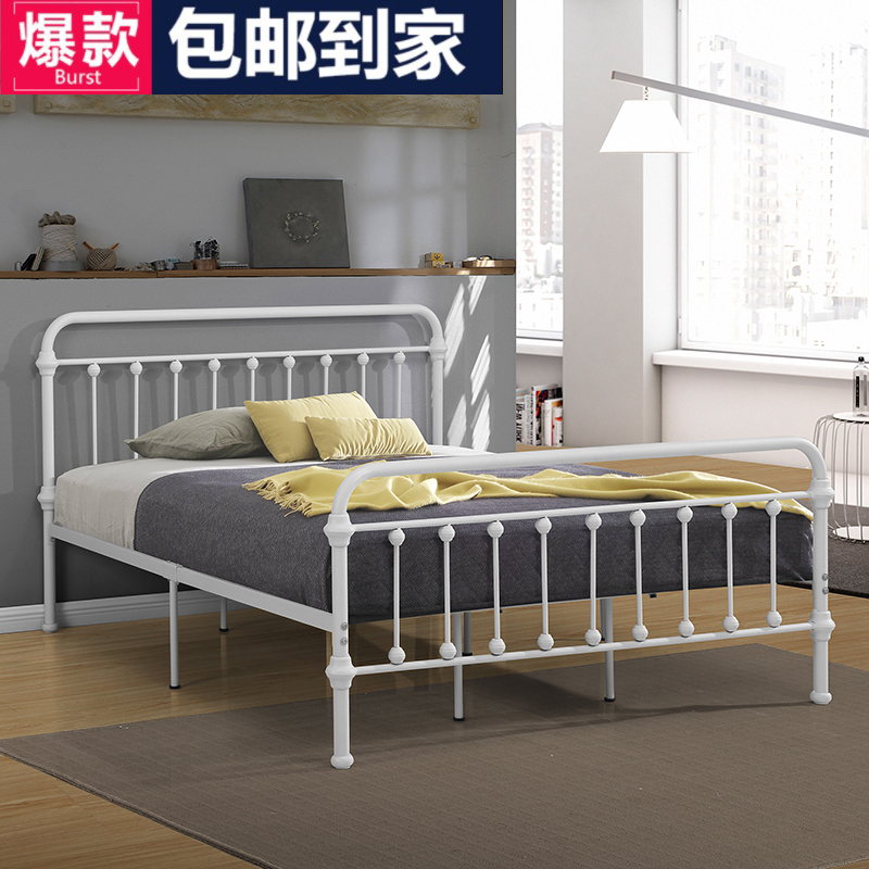 Eurostyle Minimalist Iron Art Bed 1 1 5 m 1 8 m Double Beds 1 2m Single Beds Dormitory Iron Bed Iron Bed Iron Bed bed Attic Bed