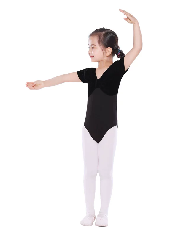 Giày đỏ quần áo trẻ em múa ba lê Quần áo ngắn tay nửa quần áo trẻ em quần áo khiêu vũ quần áo tập thể dục quần áo thể dục dụng cụ 5307 - Khiêu vũ / Thể dục nhịp điệu / Thể dục dụng cụ giầy nhảy dancesport