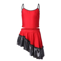 Большой красный костюм [топ + танцевальная юбка]