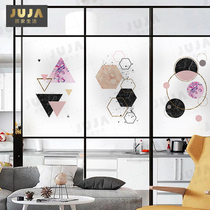Simple Geometry Nordic Creative Glass Sticker Privacy Anti-Peep Personality Decorative Paper Sticker Glass Window Bathroom