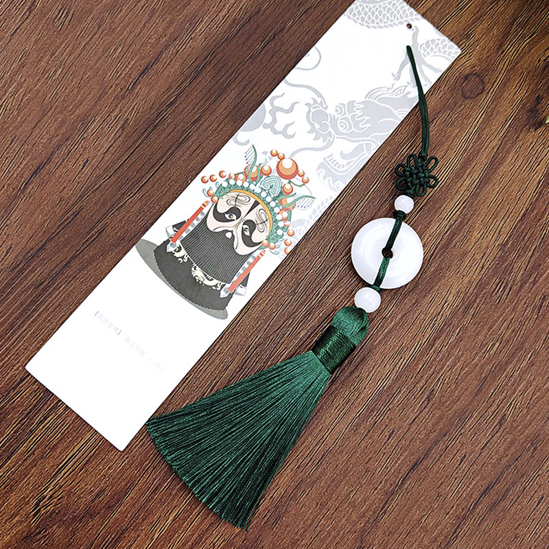 Chinese knot tassel tassels brooch female natural jade ancient style Hanfu cheongsam robe accessories press button pendant