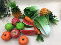 Simulation Fruits Vegetable Model Plastic Pineapple Carrot Pumpkin Apple Toy Swing Piece Furnishing Decoration Photography