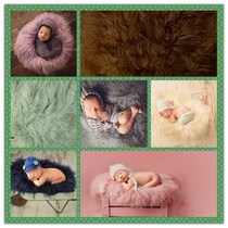Childrens photography props newborn blankets European and American background long fur imitation pure wool thickened baby photographed background blanket