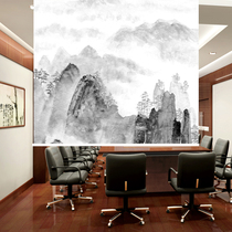 Chinese painting ink landscape celebrities open landscape painting office roller curtain custom feng shui porch partition sunscreen curtain