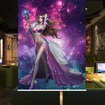 Internet cafe dedicated Hero League LOL map sunscreen sunshade custom roller curtain partition door curtain window game advertisement