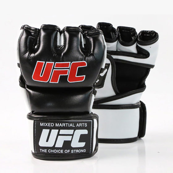 Half-finger UFC boxing gloves Sanda fighting gloves adult combat training MMA boxing gloves sandbag Muay Thai gloves
