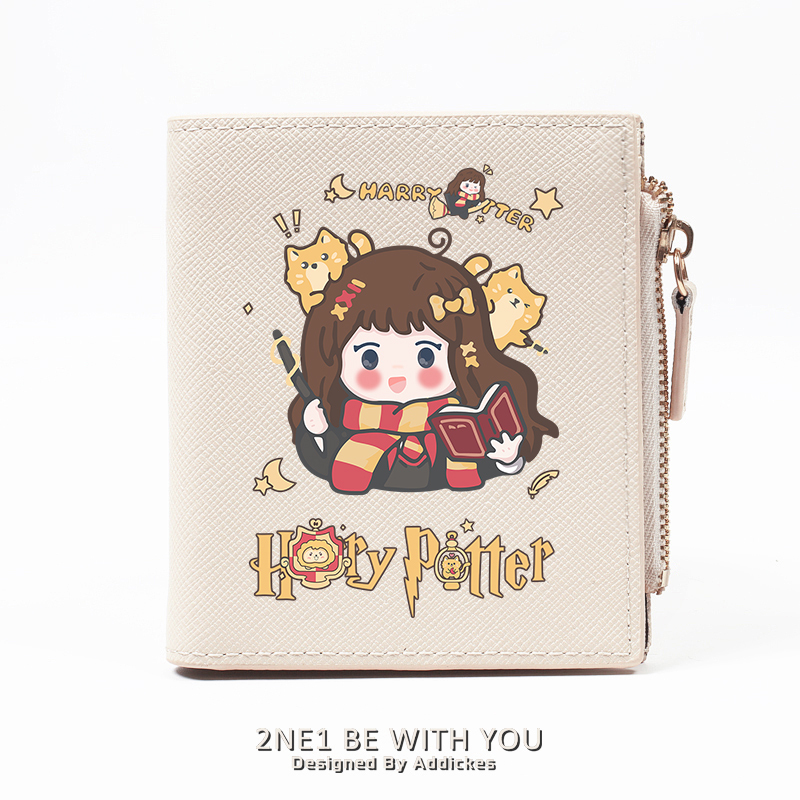 Harry Potter Collaboration Coin Purse, Cute Hermione Fan Wallet, Short Style, Niche Design for Girls, ins Style