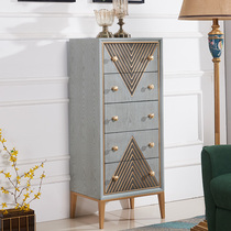 American solid wood light and luxurious five bucket cabinet narrow cabinet bedroom storage containing cabinet Nordic bucket closet decorated cabinet living-room side cabinet