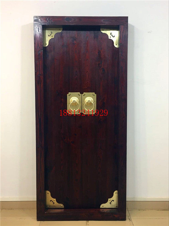 Chinese solid wood door antique villa door opposite door tea house door rural fence elm door single door custom