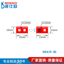 Porsees SWA70-80 railway vehicle cable discoloration thermometric patch temperature test paper temperature sensitive adhesive sticker
