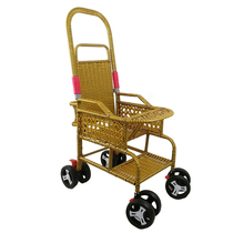 Baby imitation bamboo Teng chair children light rattan summer trolley imitation vine baby stroller