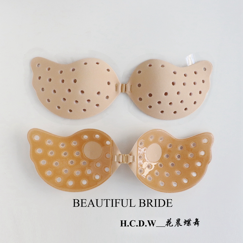 Ngực dán ảnh cưới mùa hè rỗng thoáng khí ngực nhỏ vô hình tập hợp trên đỉnh của phần mỏng của cô dâu chống trượt sữa dán các loại đồ lót