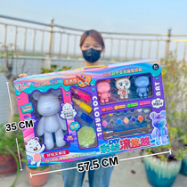 Childrens graffiti painting set toys creative handmade DIY plaster doll coloring kindergarten educational toys