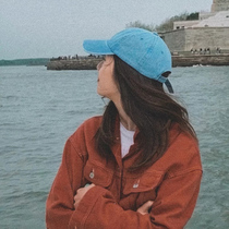 Krystal Zheng Xiujing The same denim baseball cap Hong Kong style couple hat casual all-match sun hat travel