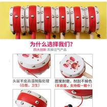 Rattle baby toy chewable hand-cranked wave drum baby wooden sheepskin traditional children newborn boys and girls