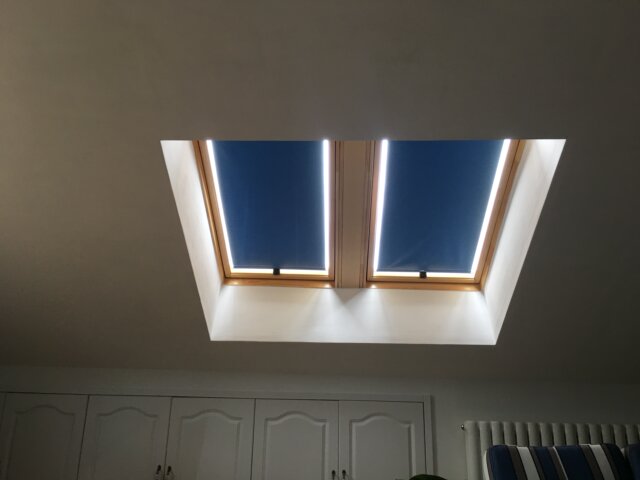 Attic skylight sunshade curtain Anherida pitched roof skylight spring roller sunshade full sunshade roller blind