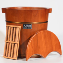 Oak fumigation foot bath foot bucket wooden barrel home wooden high-depth bucket over calf heating foot washing bucket pedicure solid wood