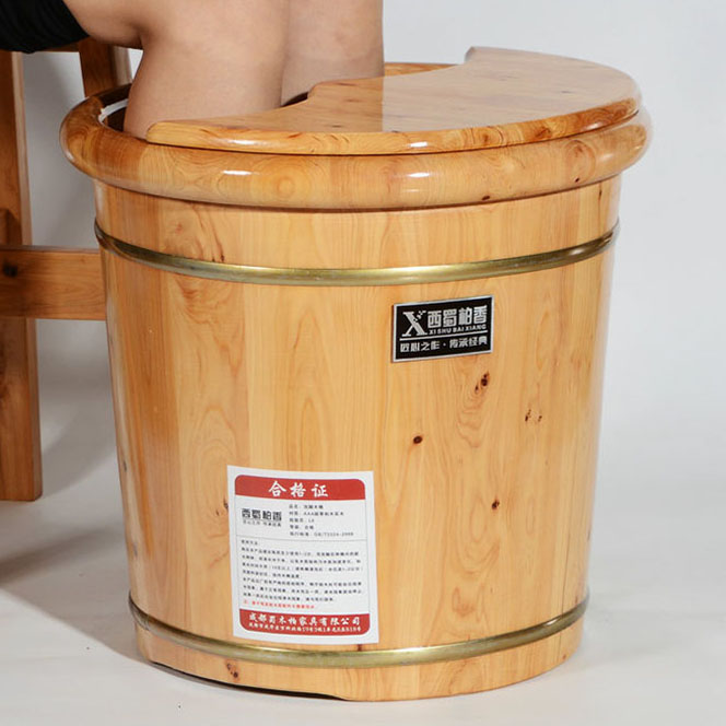Hide Raw Church Berwood Fumigation Foot Bath Bucket Wooden Barrel Wood Household Over Calf High Deep Barrel Wash Foot Basin Pedicure