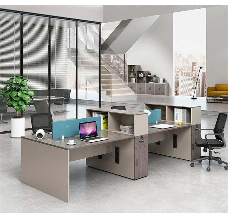 Staff Desk Brief Office Four-place Employee Computer Desk Screen Screen Cassette Financial clamping Combined station